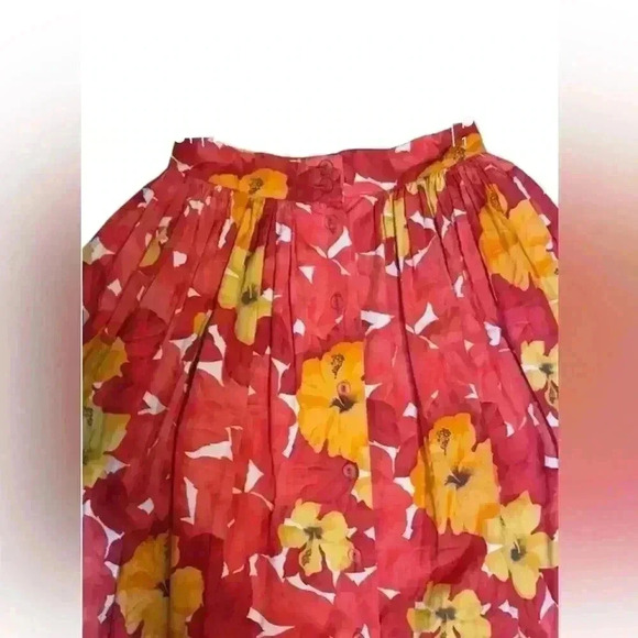 Vintage Hauber Sporting Life Floral Button Front & Back Germany Size 8 - Picture 10 of 11